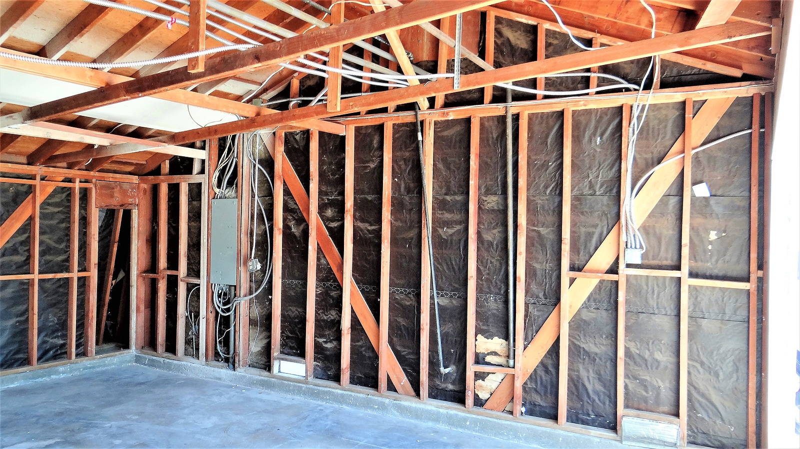 Frame Of A Garage Remodeling, Conversion To A Room