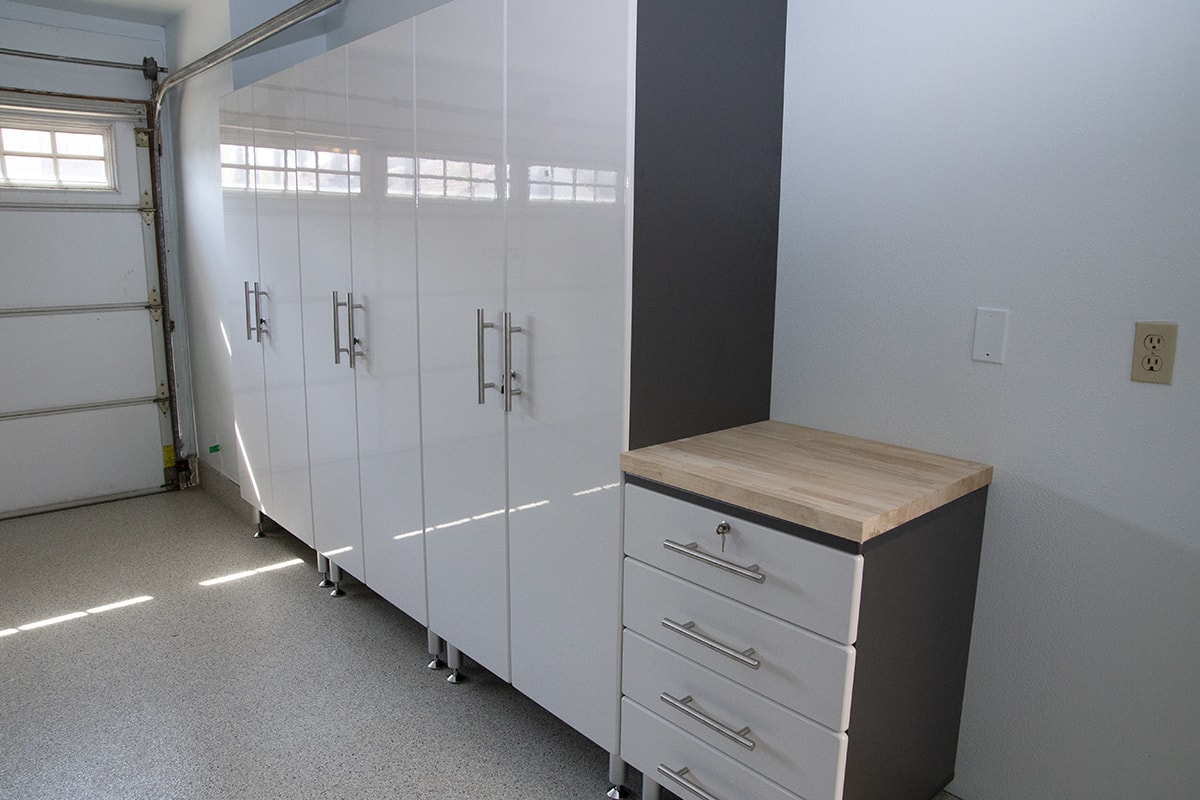white-garage-cabinets Take Your Garage Looks to the Next Level with Custom Cabinetry